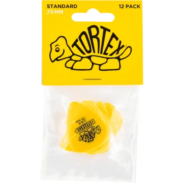 Dunlop Tortex Standard .73 Plectrum 12-Pack geel