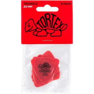 Dunlop 431P50 Tortex Triangle Plectrum 0.50mm 6-Pack
