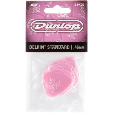 Dunlop 41P46 Delrin Plectrum 0.46mm 12-Pack