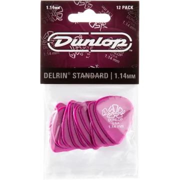 Dunlop 41P114 Delrin Plectrum 1.14mm 12-Pack