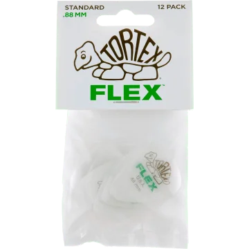 Dunlop 428P88 Tortex Flex Standard Plectrum 0.88mm 12-Pack