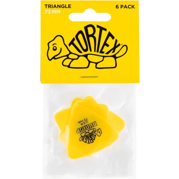 Dunlop 431P73 Tortex Triangle Plectrum 0.73mm 6-Pack