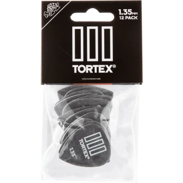 Dunlop 462P135 Tortex III Plectrum 1.35mm 12-Pack