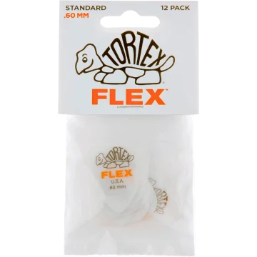 Dunlop 428P60 Tortex Flex Standard Plectrum 0.60mm 12-Pack