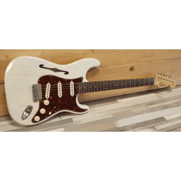 Fender Custom Shop Postmodern Thinline Strat Journeyman Relic, Aged White Blonde