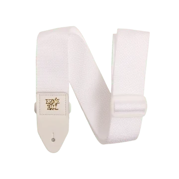 Ernie Ball Polypro Strap 5350 White & White