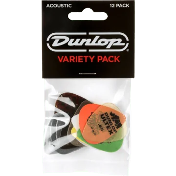Dunlop PVP112 Acoustic Variety Plectrum 12-Pack