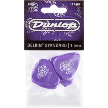 Dunlop 41P150 Delrin Plectrum 1.50mm 12-Pack