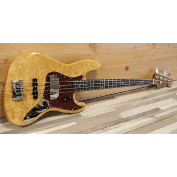 Fender Custom Shop Artisan Maple Burl Jazz Bass, Aged Natural RW