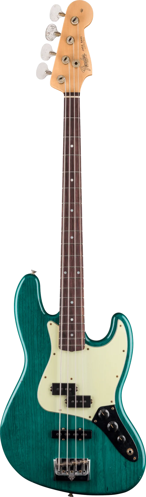 Fender Custom Shop LTD Jazz Bass Special Journeyman Relic, Teal Green Transparent RW