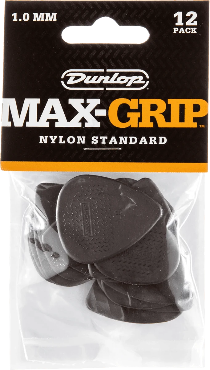 Dunlop 449P100 Max Grip Plectrum 1.00mm 12-Pack