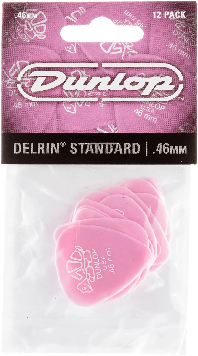 Dunlop 41P46 Delrin Plectrum 0.46mm 12-Pack
