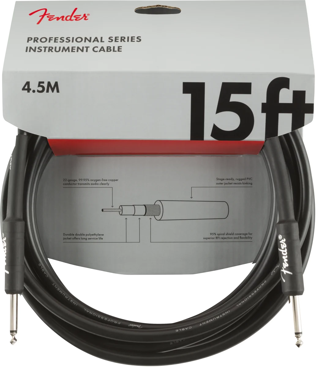 Fender Instrumentkabel Professional Series, Jack-Jack, 4.5m