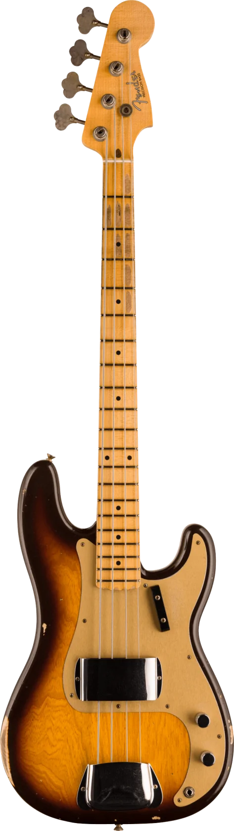Fender Custom Shop Time Machine 1958 Precision Bass Relic, Super Faded Aged Chocolate 3-Color Sunburst