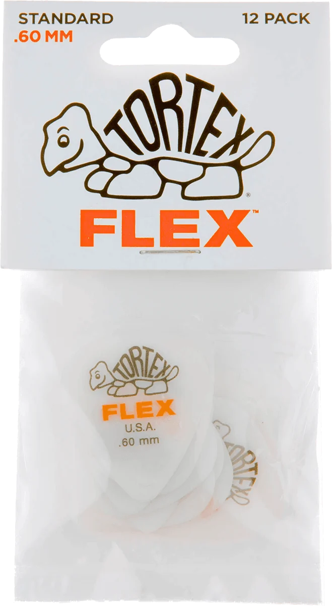 Dunlop 428P60 Tortex Flex Standard Plectrum 0.60mm 12-Pack