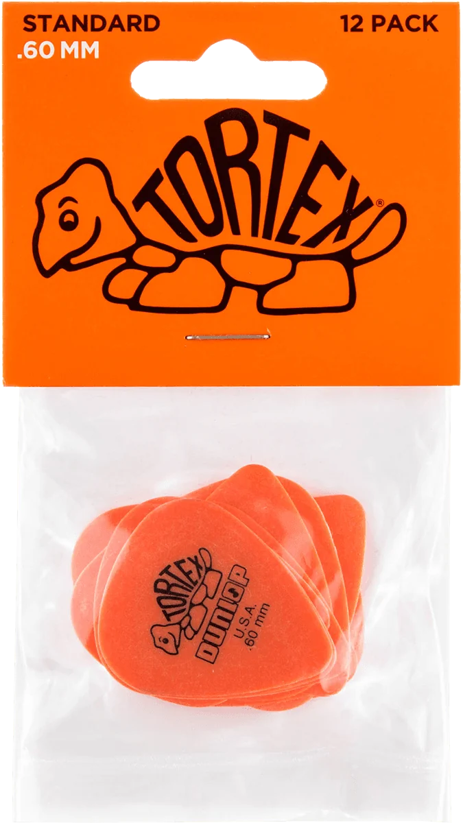 Dunlop Tortex Standard .60 Plectrum 12-Pack oranje