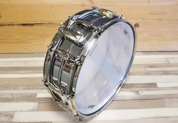 Ludwig LB400BN 14x5" Chrome over Brass Nickel Hardware 