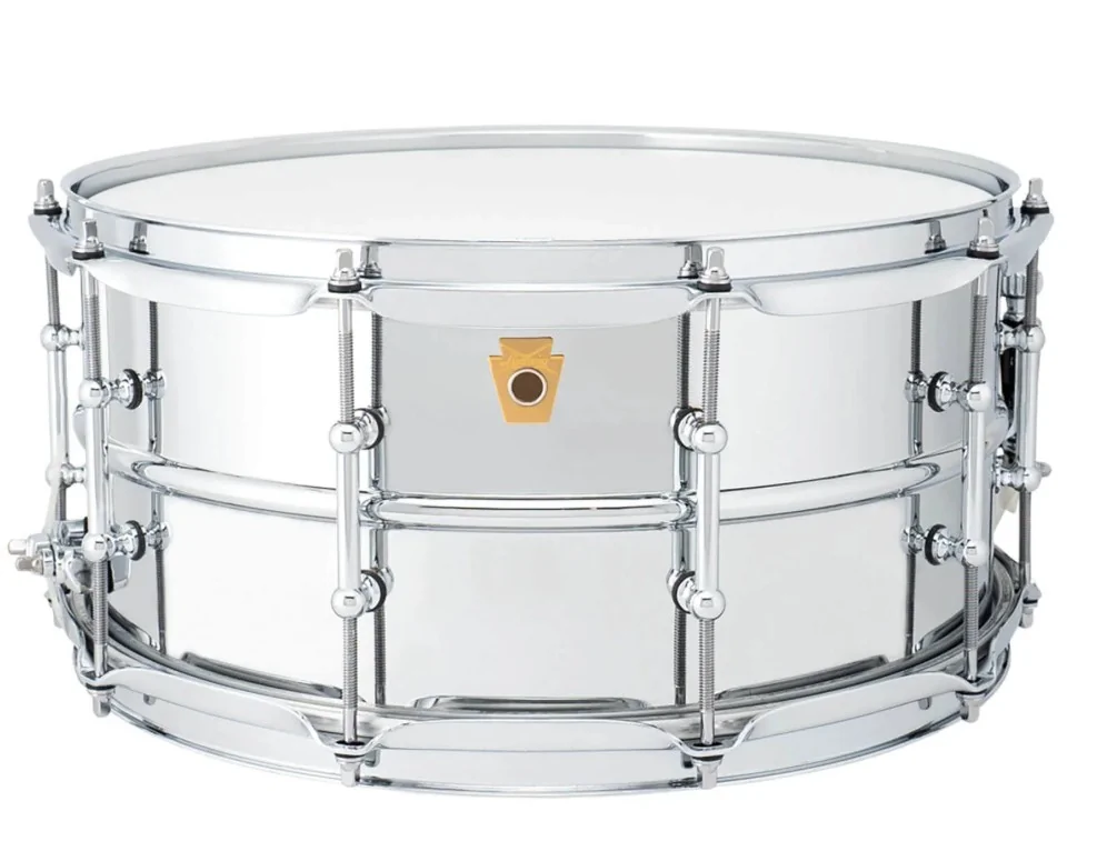 Ludwig LB402BT 14x6.5 Supraphonic, Chrome over Brass, Tube Lugs 