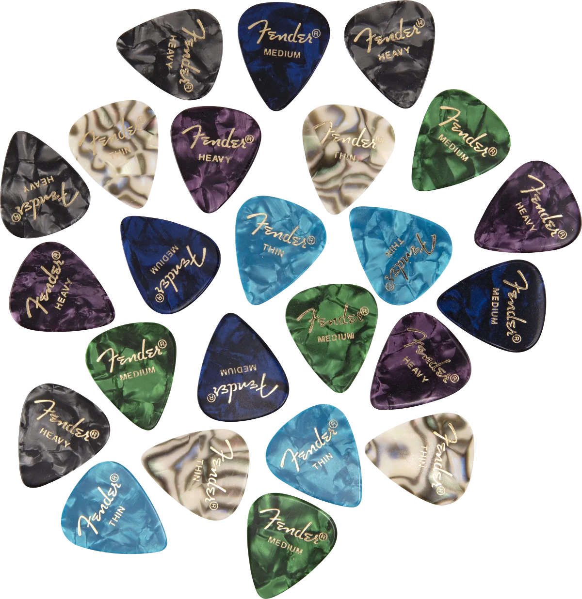 Fender 351 Shape Premium Picks -24 Pack